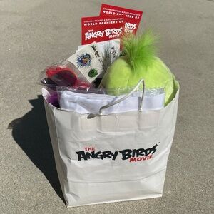 Angry Birds 2016 Movie Premier Gift Bag Plushies Tote Figure Phone Case Tickets